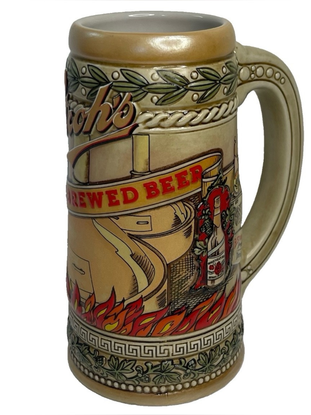 Strohs Fire Brewed Beer Stein Heritage Series VI Detroit Brewing Co Collectible